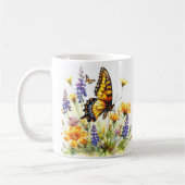 Mug Papillon et pâte à café Fleur sauvage (Gauche)