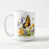Mug Papillon et pâte à café Fleur sauvage (Gauche)