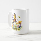 Mug Papillon et pâte à café Fleur sauvage (Devant gauche)