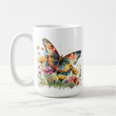 Mug Papillon et pâte à café Fleur sauvage (Gauche)