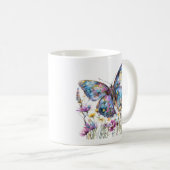 Mug Papillon et pâte à café Fleur sauvage (Devant droit)