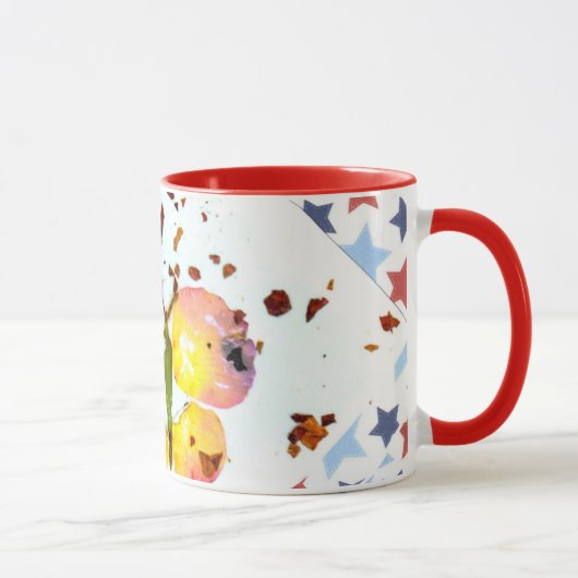 Mug Papillon étoilé, café rouge de la sonnerie (Droite)