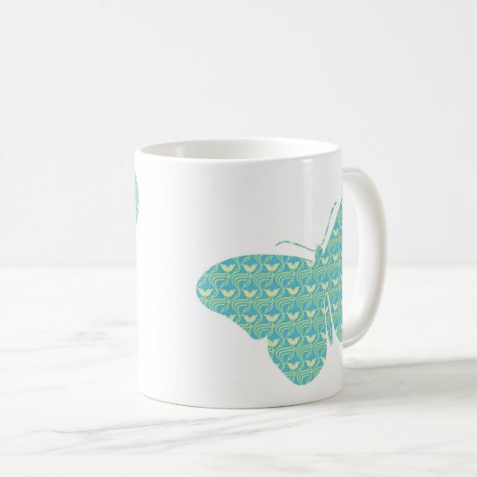 Mug Papillon féminin mignon (Devant droit)