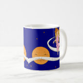 Mug papillon fille dans l'espace (Devant droit)