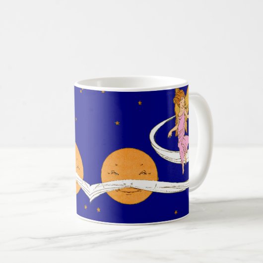 Mug papillon fille dans l'espace (Devant droit)