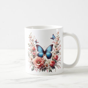 Mug Papillon Fleuriste Personnalisé Joyeux Anniversair