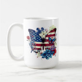 Mug Papillon, Fleurs, Fête de l'Indépendance (Gauche)