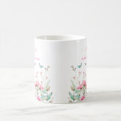 Mug Papillon Floral Rose Printanier Mariage (Centre)