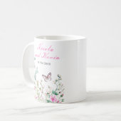 Mug Papillon Floral Vert de Printemps Mariage (Devant gauche)