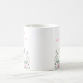 Mug Papillon Floral Vert de Printemps Mariage (Centre)