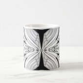 Mug Papillon gris noir et blanc ailé Abstrait (Centre)