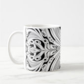 Mug Papillon gris noir et blanc ailé Abstrait (Gauche)