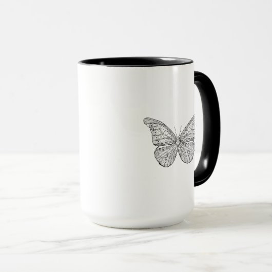Mug Papillon inspiré (Devant droit)