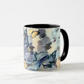 Mug Papillon jaune orchidée violet (Devant droit)
