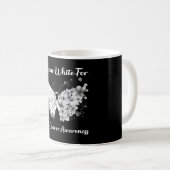 Mug Papillon Je Porte Blanc Pour Sensibilisation Au Ca (Devant droit)