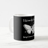 Mug Papillon Je Porte Blanc Pour Sensibilisation Au Ca (Devant gauche)