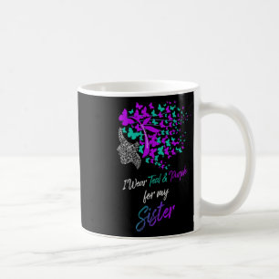 Mug Papillon Je Porte Turquoise Et Violet Pour Soeur S