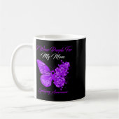 Mug Papillon Je Porte Violet Pour Ma Mère Épilepsie (Gauche)