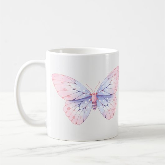 Mug Papillon joliment illustré (Gauche)