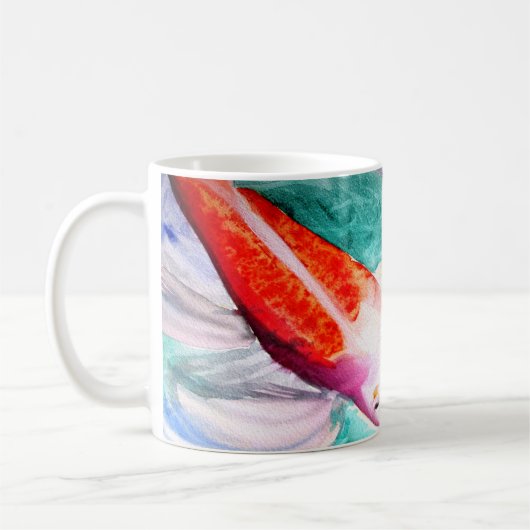 Mug Papillon Koi aquarelle japonais Poisson Art (Gauche)