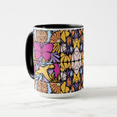 Mug Papillon Magenta En Botanique (Devant gauche)