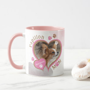 Mug Papillon Maman Personnalisé Chien Photo et Nom