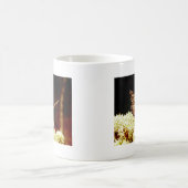 Mug Papillon marron, beige et chocolat en cuir (Centre)
