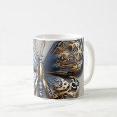 Mug Papillon métallique (Devant droit)