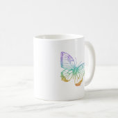 Mug Papillon mignon coloré Gradient Christian (Devant droit)