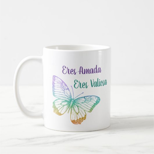 Mug Papillon mignon coloré Gradient Christian (Gauche)