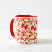 Mug Papillon mignon dans un jardin fleuri en orange ro (Devant gauche)