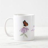 Mug Papillon monarque avec fleur de cone pourpre (Gauche)