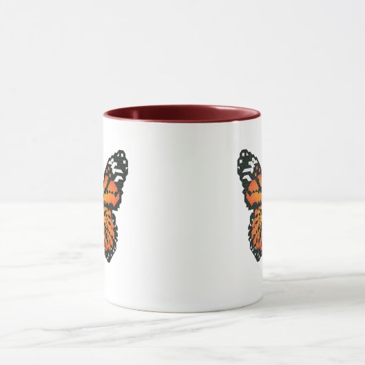 Mug Papillon monarque en polygone (Centre)