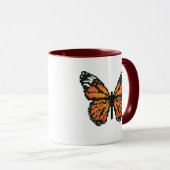 Mug Papillon monarque en polygone (Devant droit)