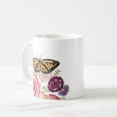 Mug Papillon Monarque Jardin Peinture Insecte (Devant gauche)