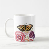 Mug Papillon Monarque Jardin Peinture Insecte (Gauche)