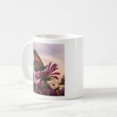 Mug Papillon Monarque sur Fleur (Devant gauche)