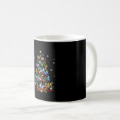 Mug Papillon Noël Arbre Lumières Femmes Filles Noël B (Devant droit)