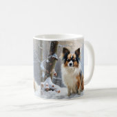 Mug Papillon Noël enneigé Christmas (Devant droit)