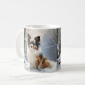 Mug Papillon Noël enneigé Christmas (Devant gauche)