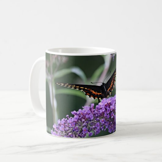 Mug Papillon noir (Devant gauche)