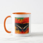 Mug Papillon noir à queue fourchue sur une marguerite  (Gauche)