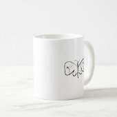 Mug papillon noir et blanc (Devant droit)