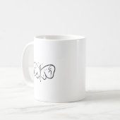 Mug papillon noir et blanc (Devant gauche)