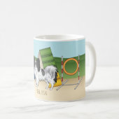 Mug Papillon Noir Et Blanc Avec Équipement D'Agilité (Devant droit)