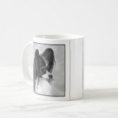 Mug Papillon noir et blanc Dessin de Glenda Harlan (Devant gauche)