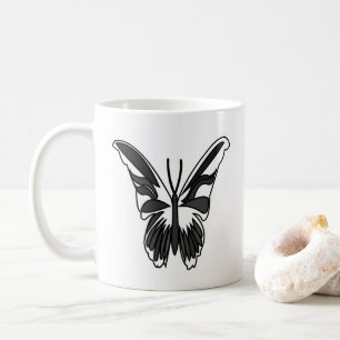 Mug Papillon noir et blanc Luna Moth