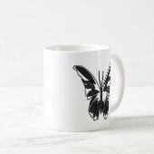Mug Papillon noir et blanc Luna Moth (Devant droit)
