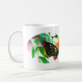 Mug Papillon noir nature personnalisée (Gauche)