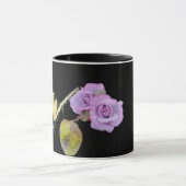 Mug Papillon noir violet Rose (Centre)